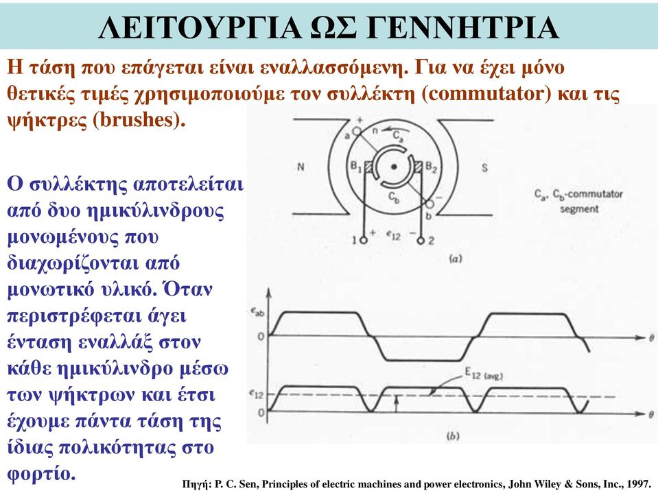 Ο συλλέκτης αποτελείται από δυο ημικύλινδρους μονωμένους που διαχωρίζονται από μονωτικό υλικό.