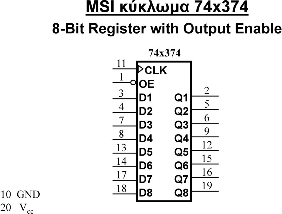 7 8 74x374 OE D D2 2 D3 3 D4 4 D5 5