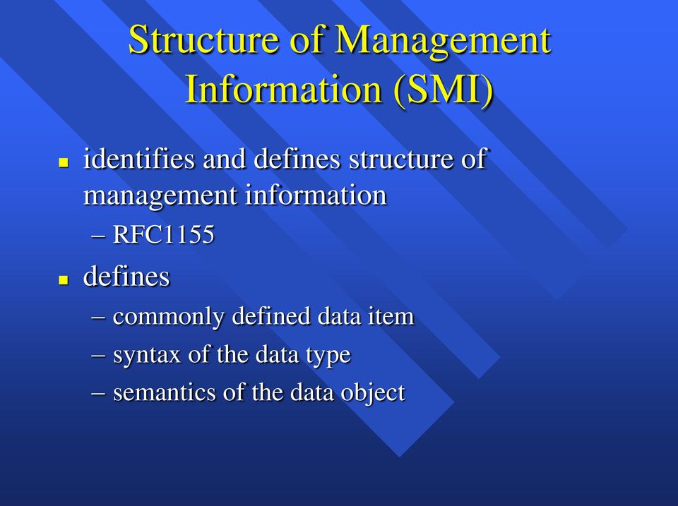 information RFC1155 defines commonly defined
