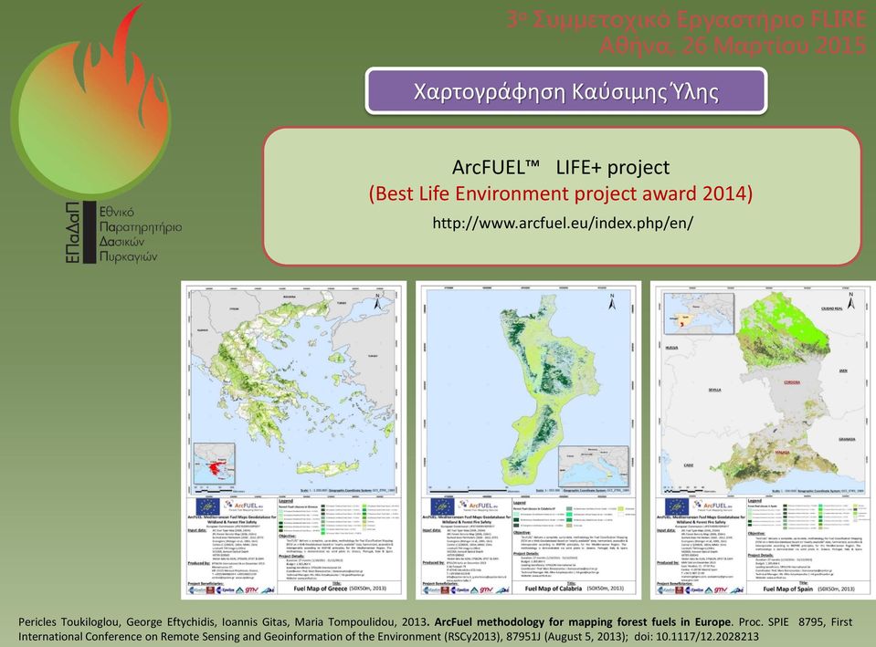 ArcFuel methodology for mapping forest fuels in Europe. Proc.