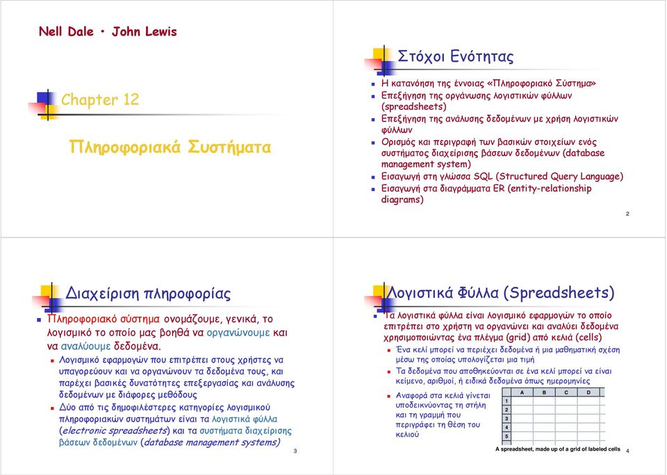 Language) Εισαγωγή στα διαγράµµατα ER (entity-relationship diagrams) 2 ιαχείριση πληροφορίας Πληροφοριακό σύστηµα ονοµάζουµε, γενικά, το λογισµικό το οποίο µας βοηθά να οργανώνουµε και να αναλύουµε