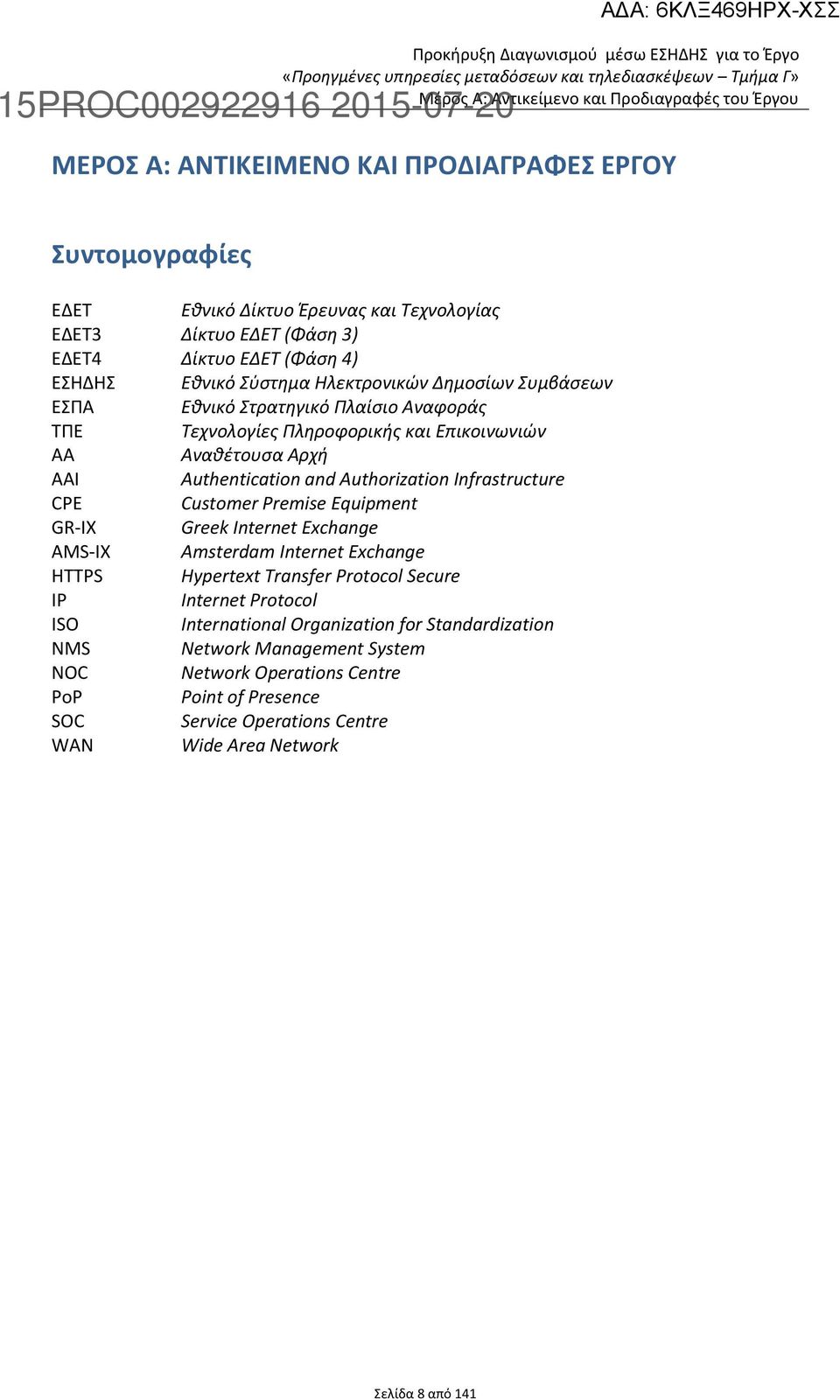 and Authorization Infrastructure CPE Customer Premise Equipment GR-IX Greek Internet Exchange AMS-IX Amsterdam Internet Exchange HTTPS Hypertext Transfer Protocol Secure IP Internet Protocol