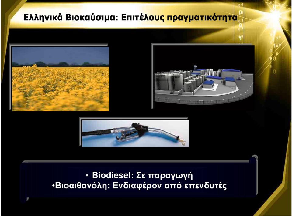 Biodiesel: Σε Σε παραγωγή