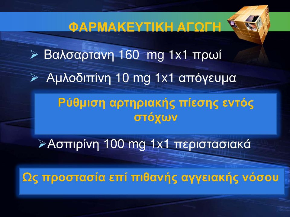 αρτηριακής πίεσης εντός στόχων Ασπιρίνη 100 mg