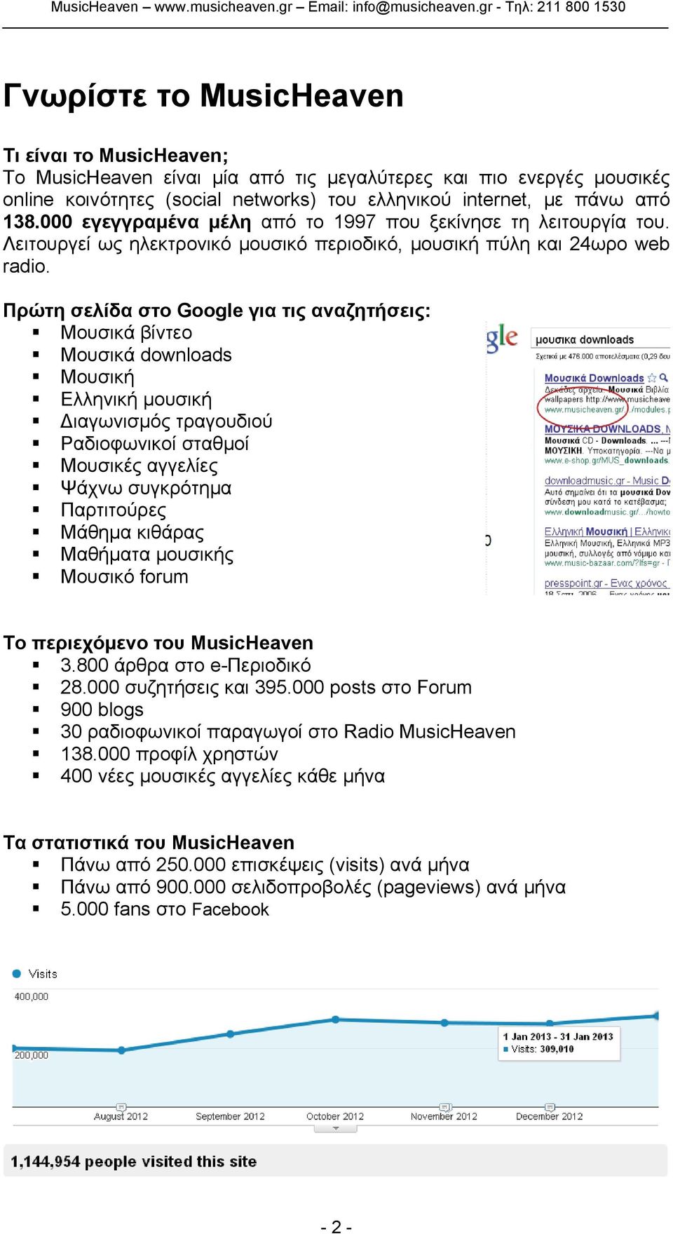 Πρώτη σελίδα στο Google για τις αναζητήσεις: Μουσικά βίντεο Μουσικά downloads Μουσική Ελληνική μουσική Διαγωνισμός τραγουδιού Ραδιοφωνικοί σταθμοί Μουσικές αγγελίες Ψάχνω συγκρότημα Παρτιτούρες