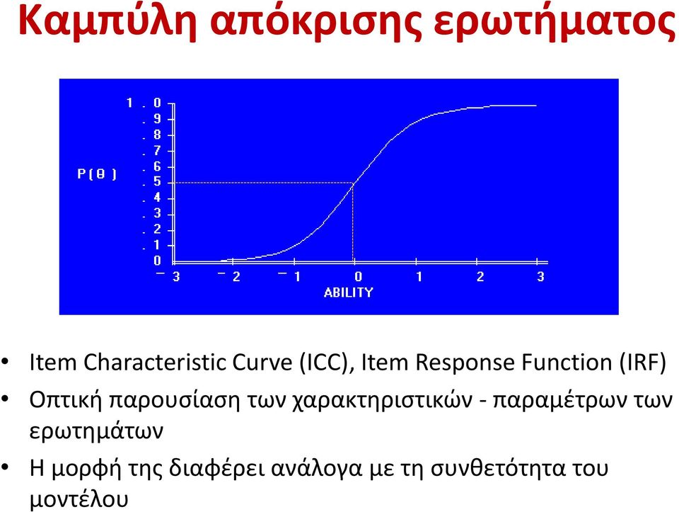 παρουσίαση των χαρακτηριστικών - παραμέτρων των