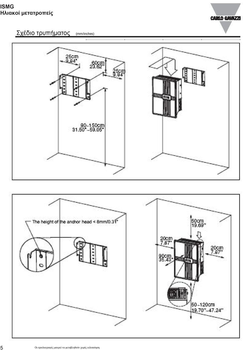 05 The height of the anchor head < 8mm/0.