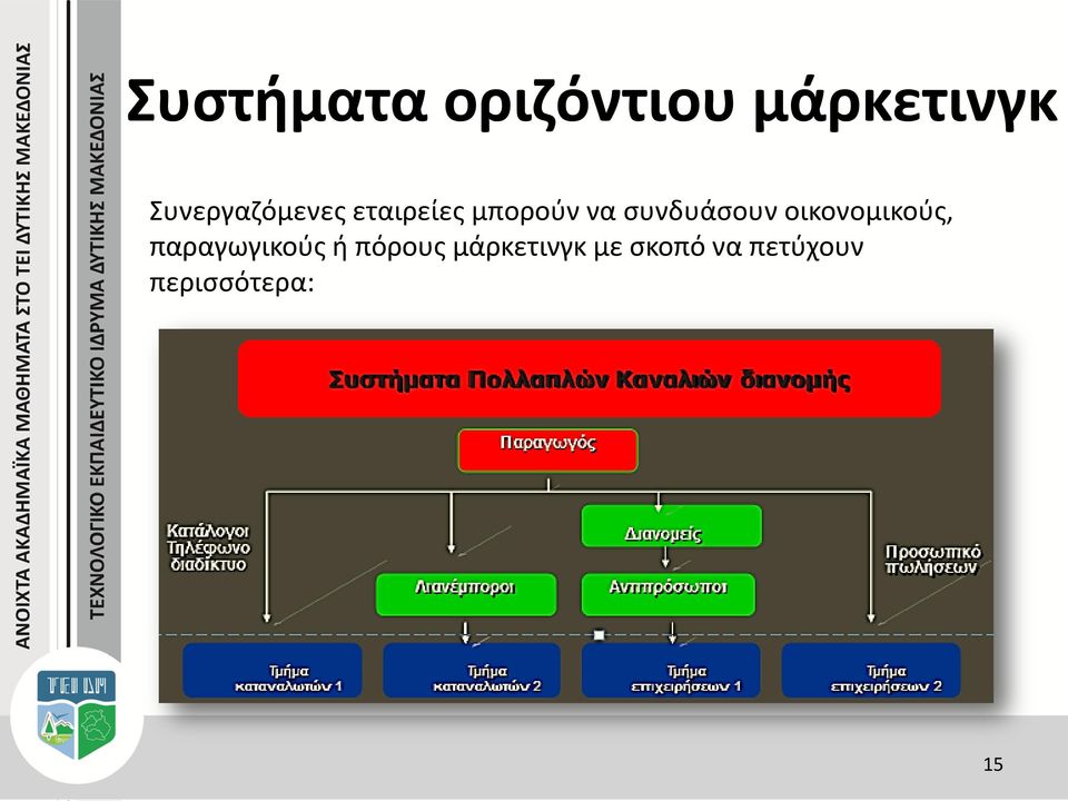 συνδυάσουν οικονομικούς, παραγωγικούς ή