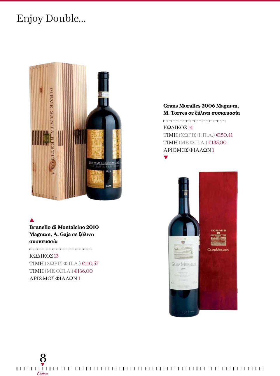 π.α.) 185,00 αριθμοσ φιαλων 1 Brunello di Montalcino 2010 Magnum, A.