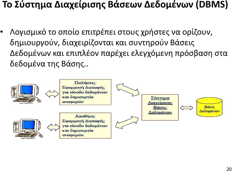 διαχειρίζονται και συντηρούν Βάσεις Δεδομένων και