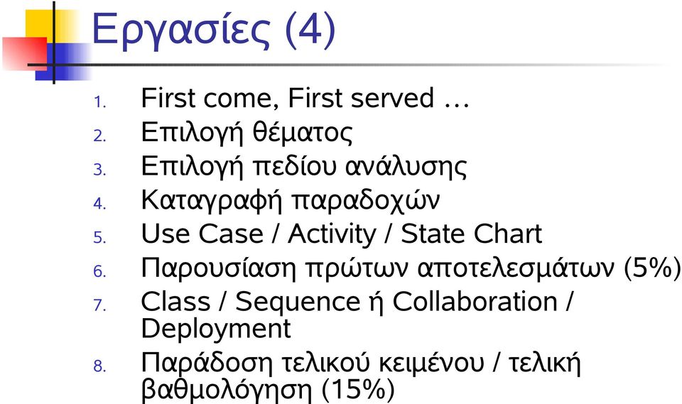 Use Case / Activity / State Chart 6.