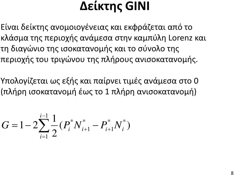 της πλήρους ανισοκατανομής.