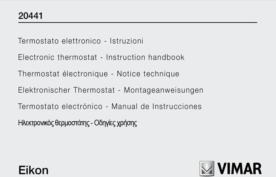Elektronischer Thermostat - Montageanweisungen Termostato