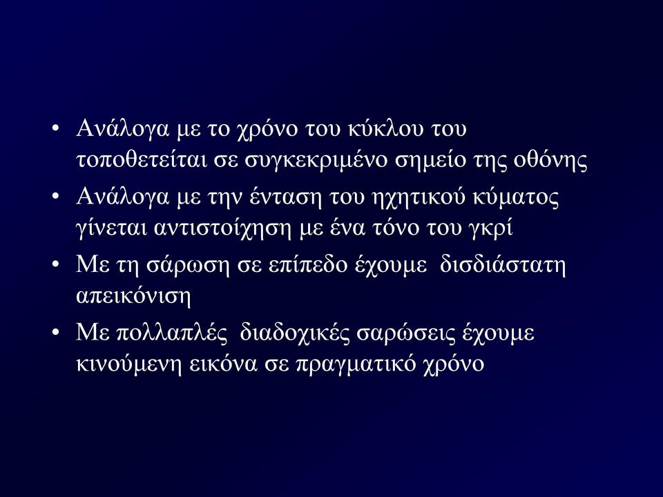 ένα τόνο του γκρί Με τη σάρωση σε επίπεδο έχουμε δισδιάστατη απεικόνιση Με