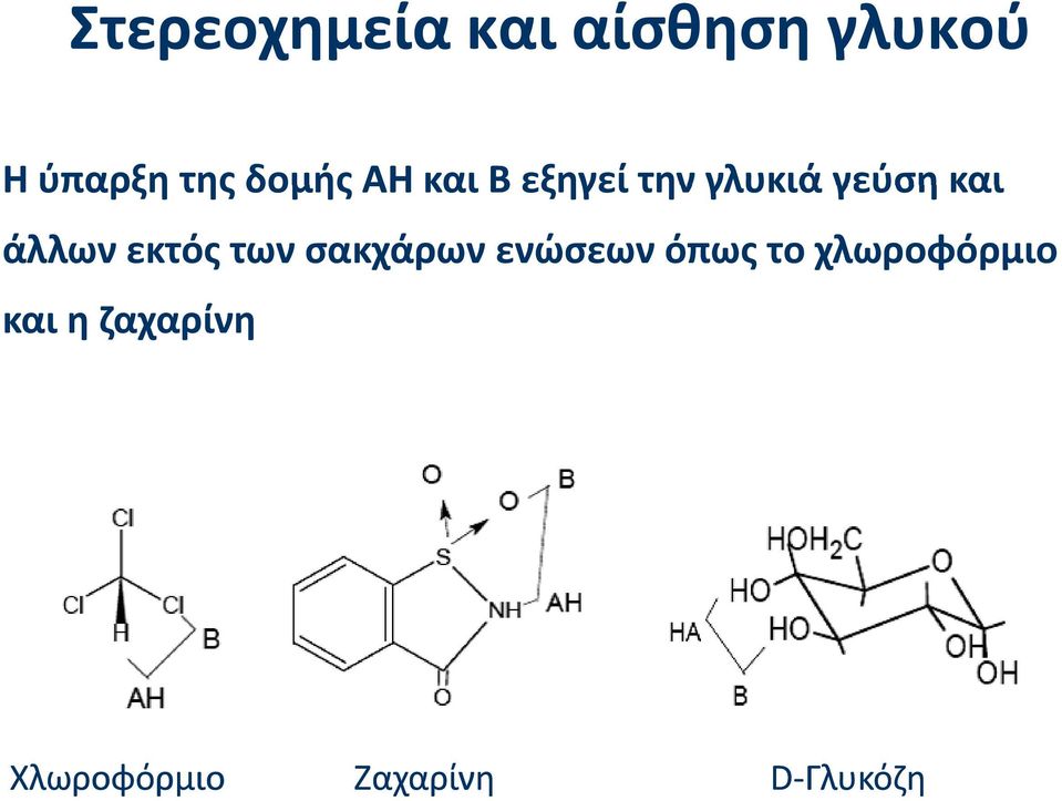 γεύση και άλλων εκτός των σακχάρων ενώσεων