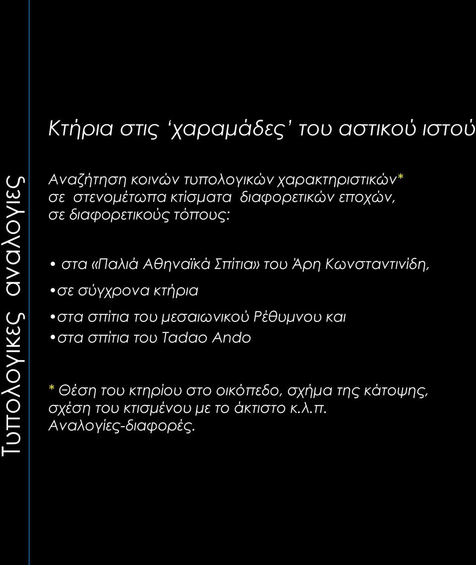 Σπίτια» του Άρη Κωνσταντινίδη, σε σύγχρονα κτήρια στα σπίτια του μεσαιωνικού Ρέθυμνου και στα σπίτια του