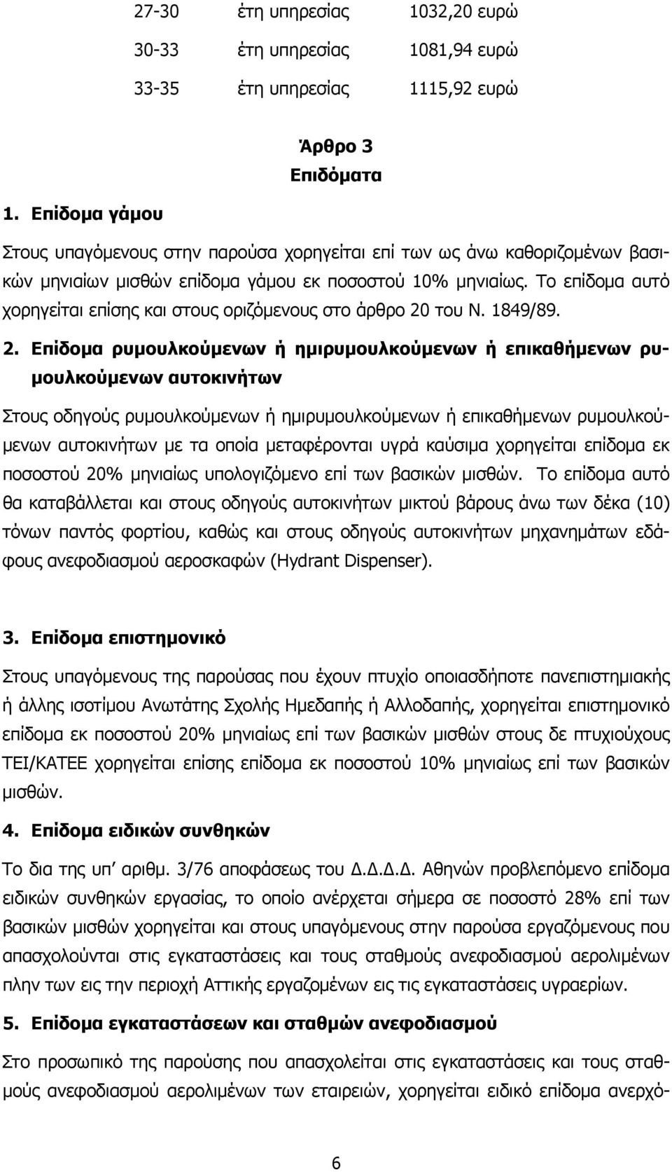 Το επίδομα αυτό χορηγείται επίσης και στους οριζόμενους στο άρθρο 20