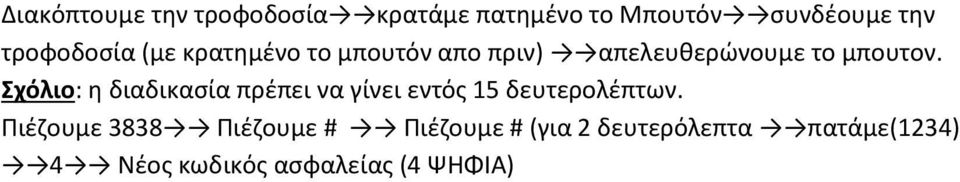 Σχόλιο: η διαδικασία πρέπει να γίνει εντός 15 δευτερολέπτων.