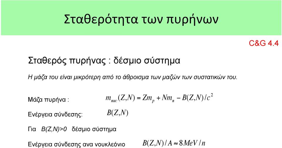 άθροισµα των µαζών των συστατικών του.