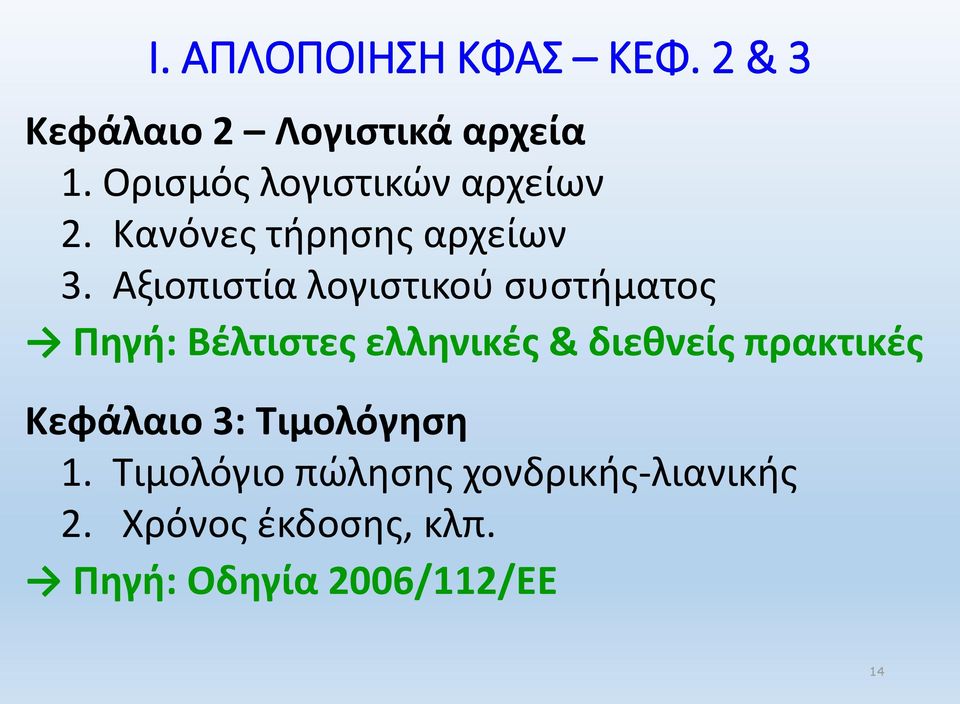 Αξιοπιστία λογιστικού συστήματος Πηγή: Βέλτιστες ελληνικές & διεθνείς