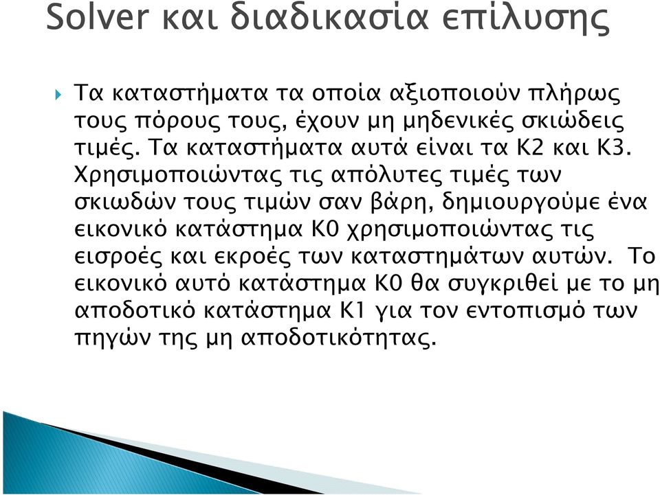 Χρησιµοποιώντα τι απόλυτε τιµέ των σκιωδών του τιµών σαν βάρη, δηµιουργούµε ένα εικονικό κατάστηµα Κ0