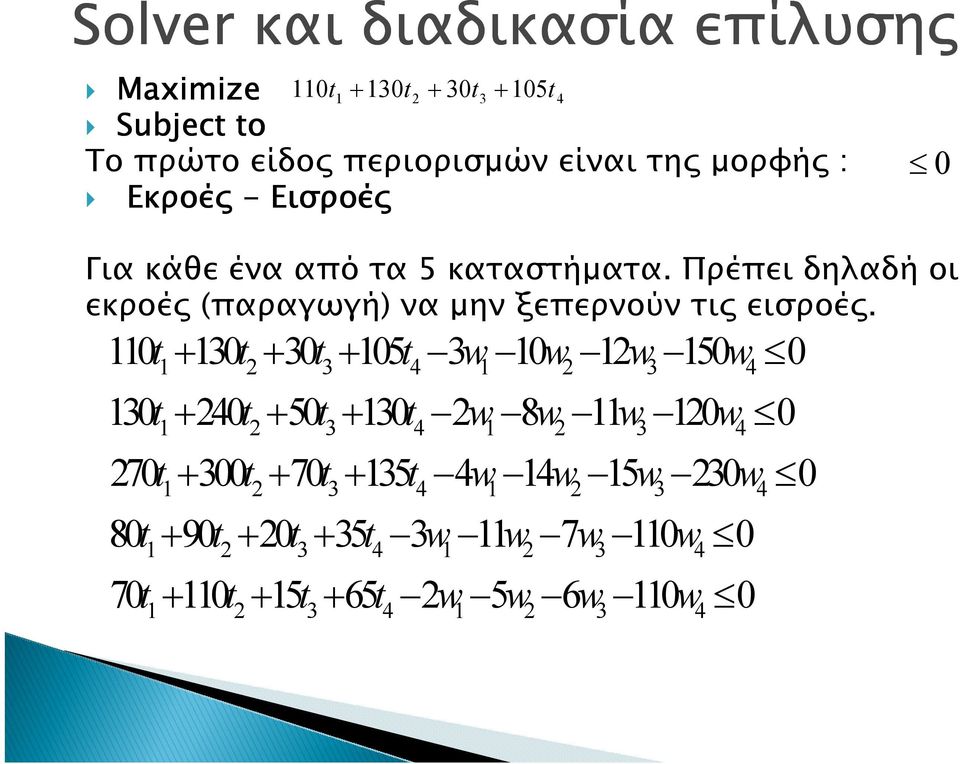 110t + 130t + 30t + 105t 3w 10w 12w 150w 0 1 2 3 4 1 2 3 4 130t + 240t + 50t + 130t 2w 8w 11w 120w 0 1 2 3 4 1 2 3 4 270t + 300t +