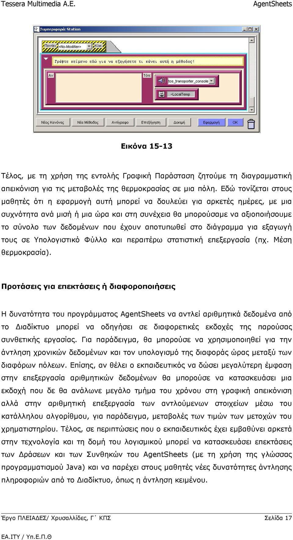 έχουν αποτυπωθεί στο διάγραμμα για εξαγωγή τους σε Υπολογιστικό Φύλλο και περαιτέρω στατιστική επεξεργασία (πχ. Μέση θερμοκρασία).