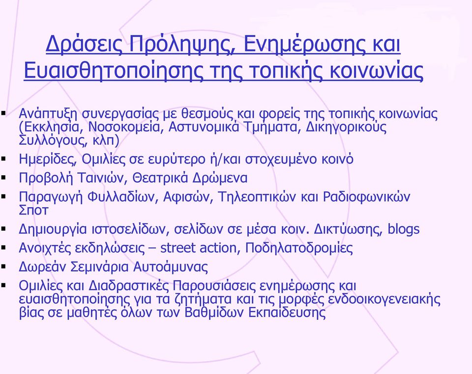 Τηλεοπτικών και Ραδιοφωνικών Σποτ Δημιουργία ιστοσελίδων, σελίδων σε μέσα κοιν.