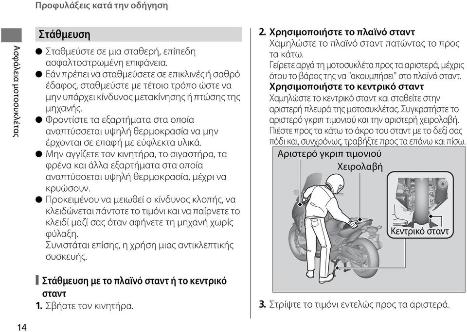 Φροντίστε τα εξαρτήματα στα οποία αναπτύσσεται υψηλή θερμοκρασία να μην έρχονται σε επαφή με εύφλεκτα υλικά.