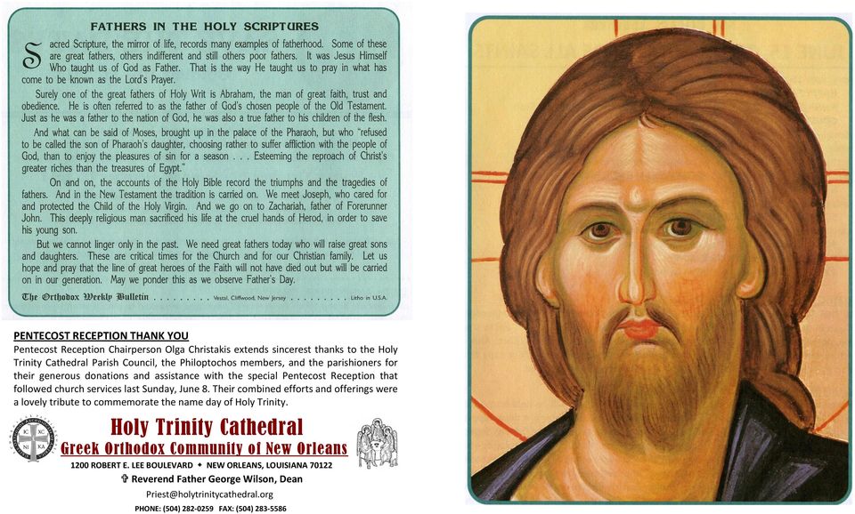 Their combined efforts and offerings were a lovely tribute to commemorate the name day of Holy Trinity.