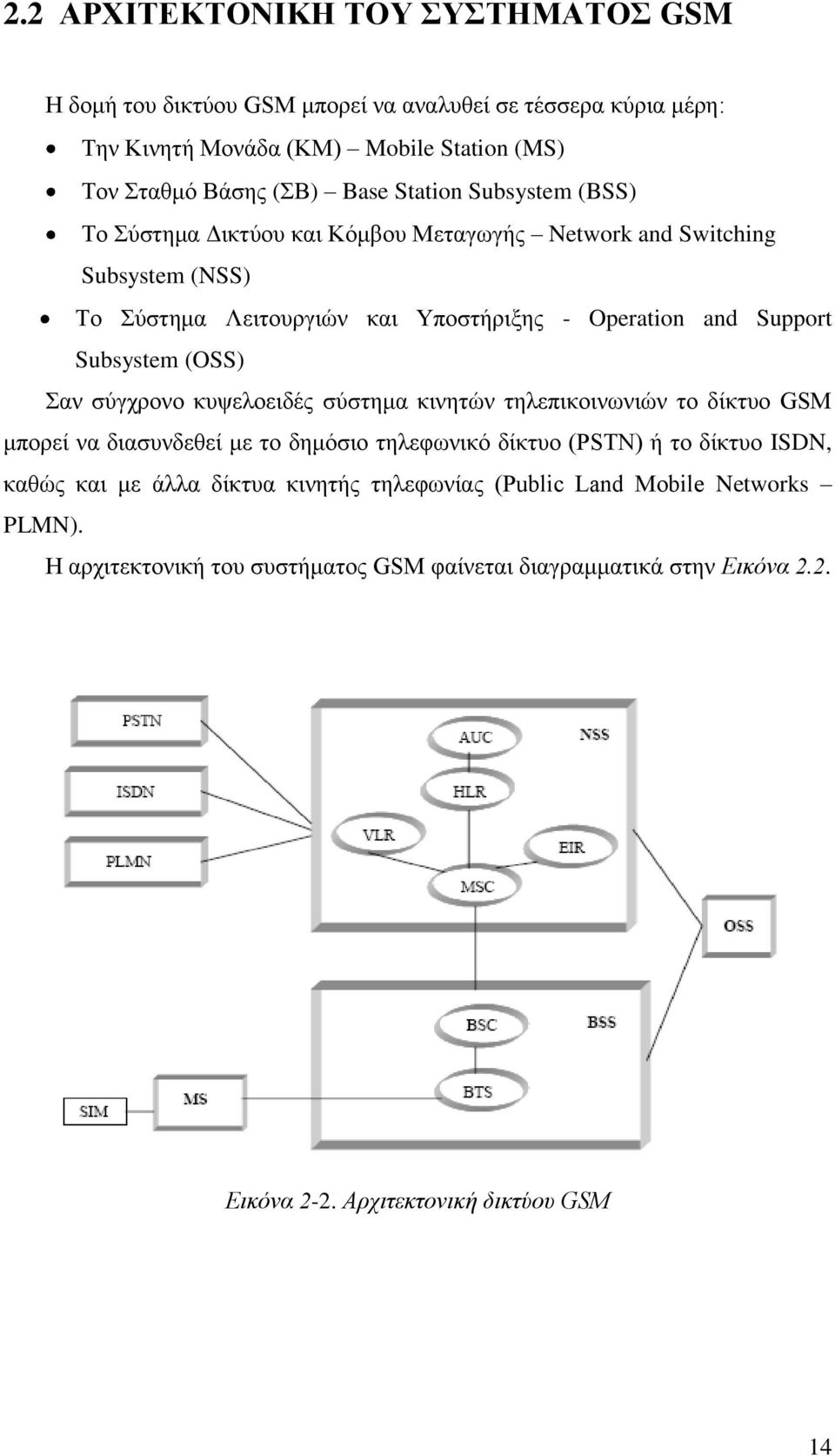 (OSS) αλ ζχγρξνλν θπςεινεηδέο ζχζηεκα θηλεηψλ ηειεπηθνηλσληψλ ην δίθηπν GSM κπνξεί λα δηαζπλδεζεί κε ην δεκφζην ηειεθσληθφ δίθηπν (PSTN) ή ην δίθηπν ISDN, θαζψο θαη κε άιια