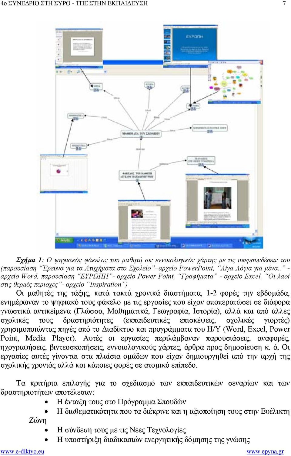. - αρχείο Word, παρουσίαση EΥΡΩΠΗ - αρχείο Power Point, Γραφήµατα - αρχείο Excel, Οι λαοί στις θερµές περιοχές - αρχείο Inspiration ) Οι µαθητές της τάξης, κατά τακτά χρονικά διαστήµατα, 1-2 φορές