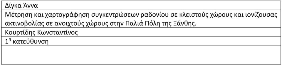 και ιονίζουσας ακτινοβολίας σε ανοιχτούς