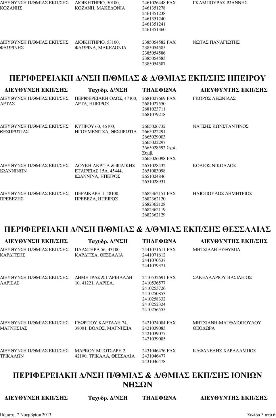 2681027550 2681023711 2681079218 ΘΕΣΠΡΩΤΙΑΣ ΚΥΠΡΟΥ 60, 46100, 2665026732 ΗΓΟΥΜΕΝΙΤΣΑ, ΘΕΣΠΡΩΤΙΑ 2665022291 ΝΑΤΣΗΣ ΚΩΝΣΤΑΝΤΙΝΟΣ 2665029003 2665022297 2665028592 Σχολ. Συμβ.