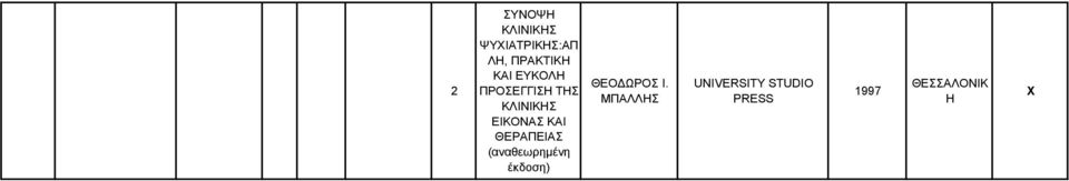 ΘΕΡΑΠΕΙΑΣ (αναθεωρημένη έκδοση) ΘΕΟΔΩΡΟΣ Ι.