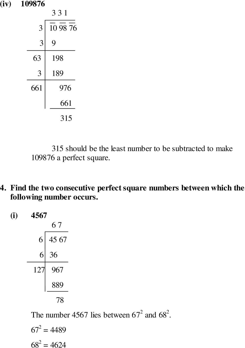 Find the two consecutive perfect square numbers between which the following number