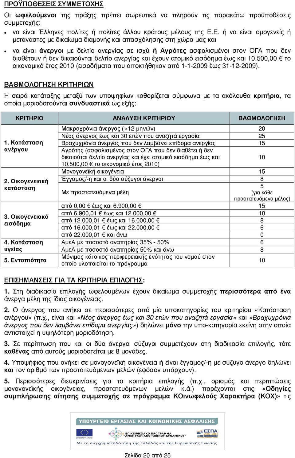 µε δικαίωµα διαµονς και απασχόλησης στη χώρα µας και να είναι άνεργοι µε δελτίο ανεργίας σε ισχύ Αγρότες ασφαλισµένοι στον ΟΓΑ που δεν διαθέτουν δεν δικαιούνται δελτίο ανεργίας και έχουν ατοµικό