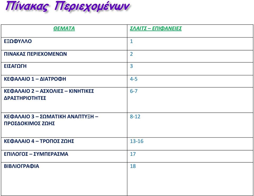 ΚΙΝΗΤΙΚΕΣ ΔΡΑΣΤΗΡΙΟΤΗΤΕΣ 6-7 ΚΕΦΑΛΑΙΟ 3 ΣΩΜΑΤΙΚΗ ΑΝΑΠΤΥΞΗ ΠΡΟΣΔΟΚΙΜΟΣ