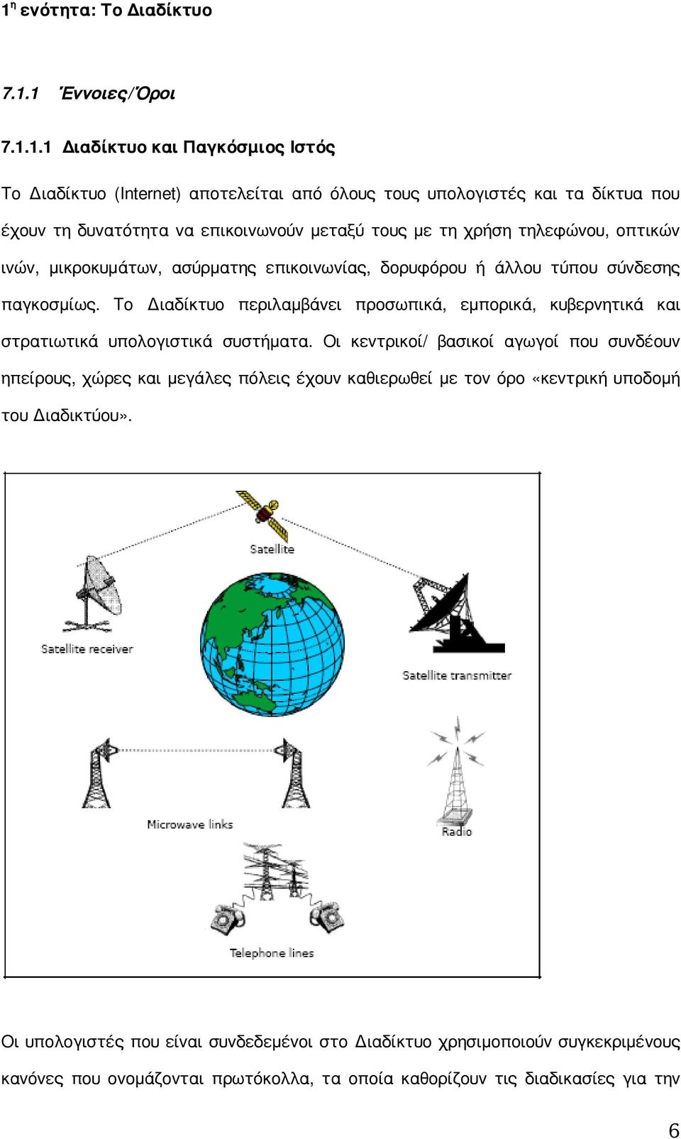 Το Διαδίκτυο περιλαμβάνει προσωπικά, εμπορικά, κυβερνητικά και στρατιωτικά υπολογιστικά συστήματα.