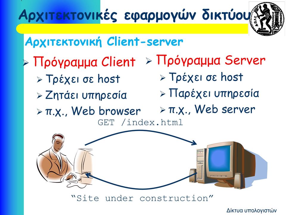 υπηρεσία π.χ., Web browser GET /index.