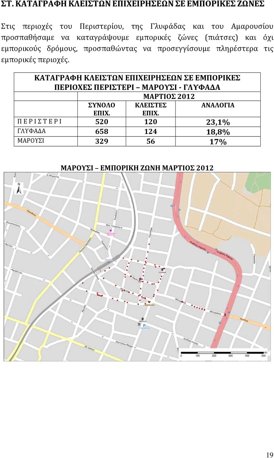 τις εμπορικές περιοχές.