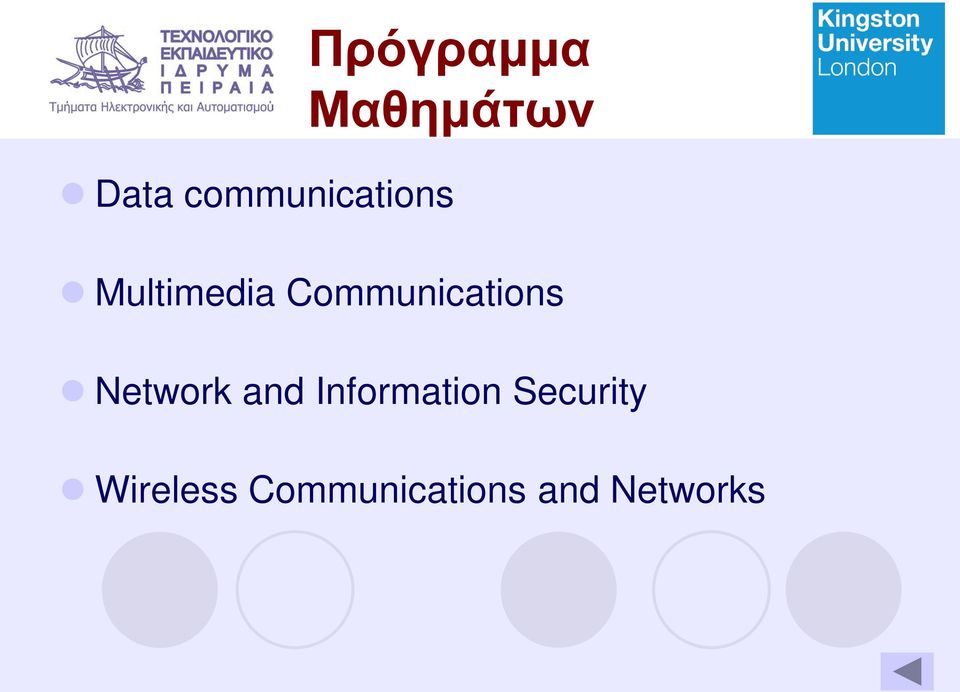 Communications Network and