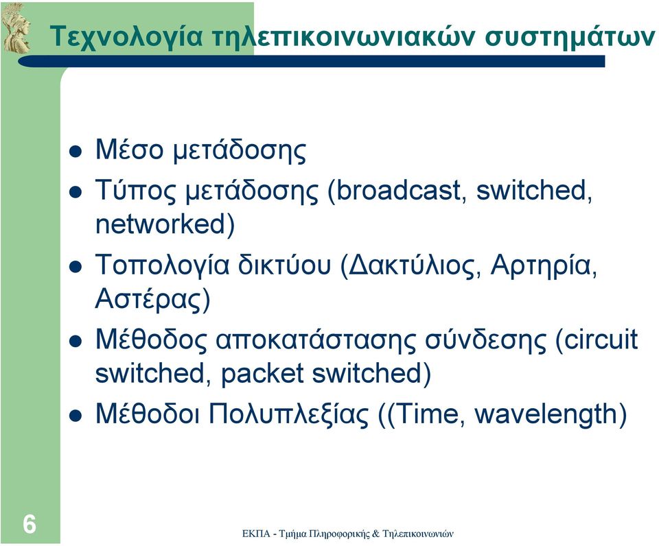 ακτύλιος, Αρτηρία, Αστέρας) Μέθοδος αποκατάστασης σύνδεσης