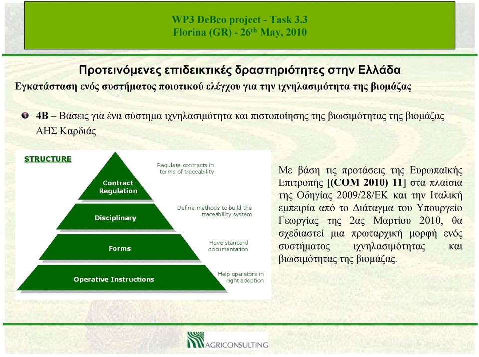 της Ευρωπαϊκής Επιτροπής [(COM 2010) 11] στα πλαίσια της Οδηγίας 2009/28/ΕΚ και την Ιταλική εμπειρία από το Διάταγμα του