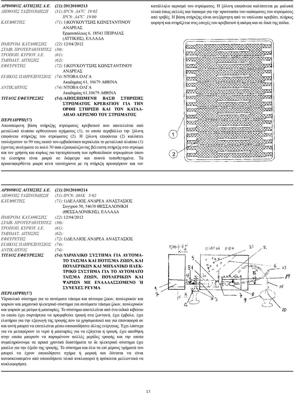 ΑΙΤΗΣΗΣ (62): (72):1)ΚΟΥΚΟΥΤΣΗΣ ΚΩΝΣΤΑΝΤΙΝΟΥ ΑΝ ΡΕΑΣ ΕΙ ΙΚΟΣ ΠΛΗΡΕΞΟΥΣΙΟΣ (74):ΝΤΟΒΑ ΟΛΓΑ Ακαδηµίας 61, 10679 ΑΘΗΝΑ (74):ΝΤΟΒΑ ΟΛΓΑ Ακαδηµίας 61,10679 ΑΘΗΝΑ ΤΙΤΛΟΣ ΕΦΕΥΡΕΣΗΣ (54):ΑΠΟΣΠΩΜΕΝΗ ΒΑΣΗ