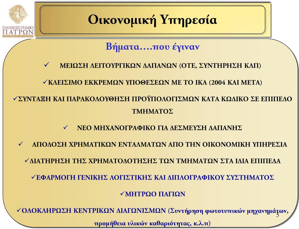 ΠΑΡΑΚΟΛΟΥΘΗΣΗ ΠΡΟΫΠΟΛΟΓΙΣΜΩΝ ΚΑΤΑ ΚΩΔΙΚΟ ΣΕ ΕΠΙΠΕΔΟ ΤΜΗΜΑΤΟΣ ΝΕΟ ΜΗΧΑΝΟΓΡΑΦΙΚΟ ΓΙΑ ΔΕΣΜΕΥΣΗ ΔΑΠΑΝΗΣ ΑΠΟΔΟΣΗ ΧΡΗΜΑΤΙΚΩΝ ΕΝΤΑΛΜΑΤΩΝ ΑΠΟ ΤΗΝ