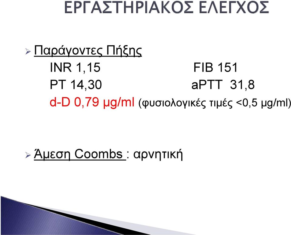 0,79 μg/ml (φυσιολογικές τιμές