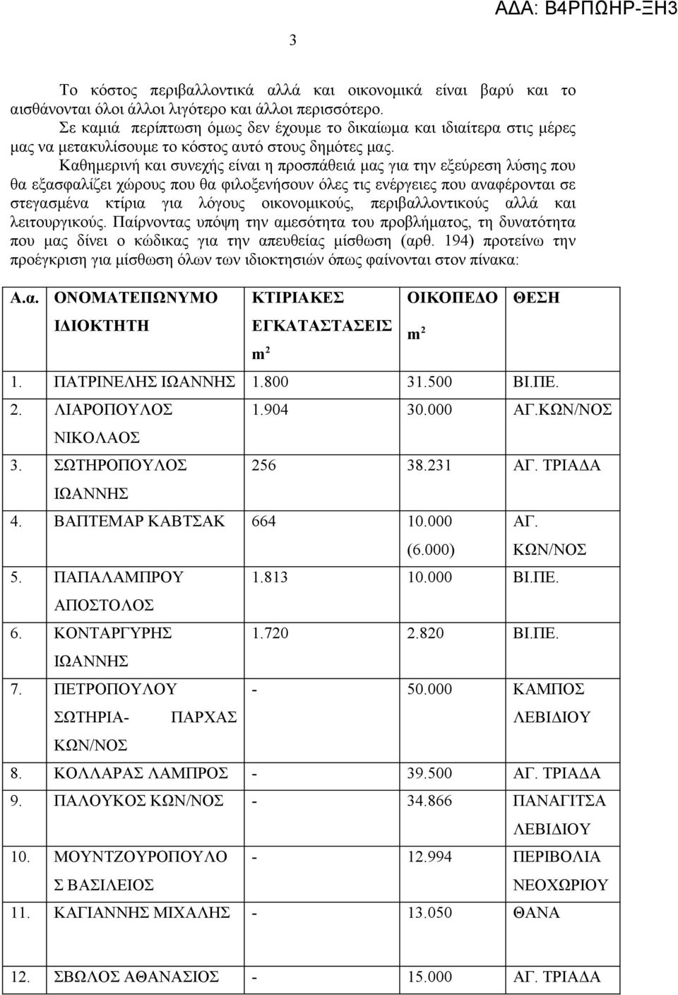 Καθημερινή και συνεχής είναι η προσπάθειά μας για την εξεύρεση λύσης που θα εξασφαλίζει χώρους που θα φιλοξενήσουν όλες τις ενέργειες που αναφέρονται σε στεγασμένα κτίρια για λόγους οικονομικούς,