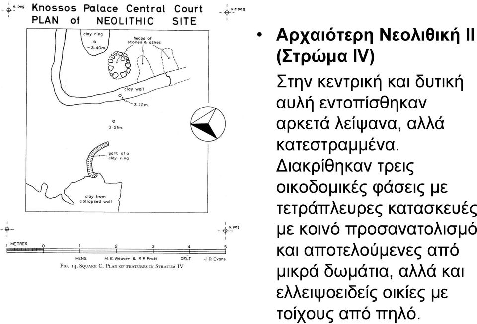 ιακρίθηκαν τρεις οικοδομικές φάσεις με τετράπλευρες κατασκευές με κοινό