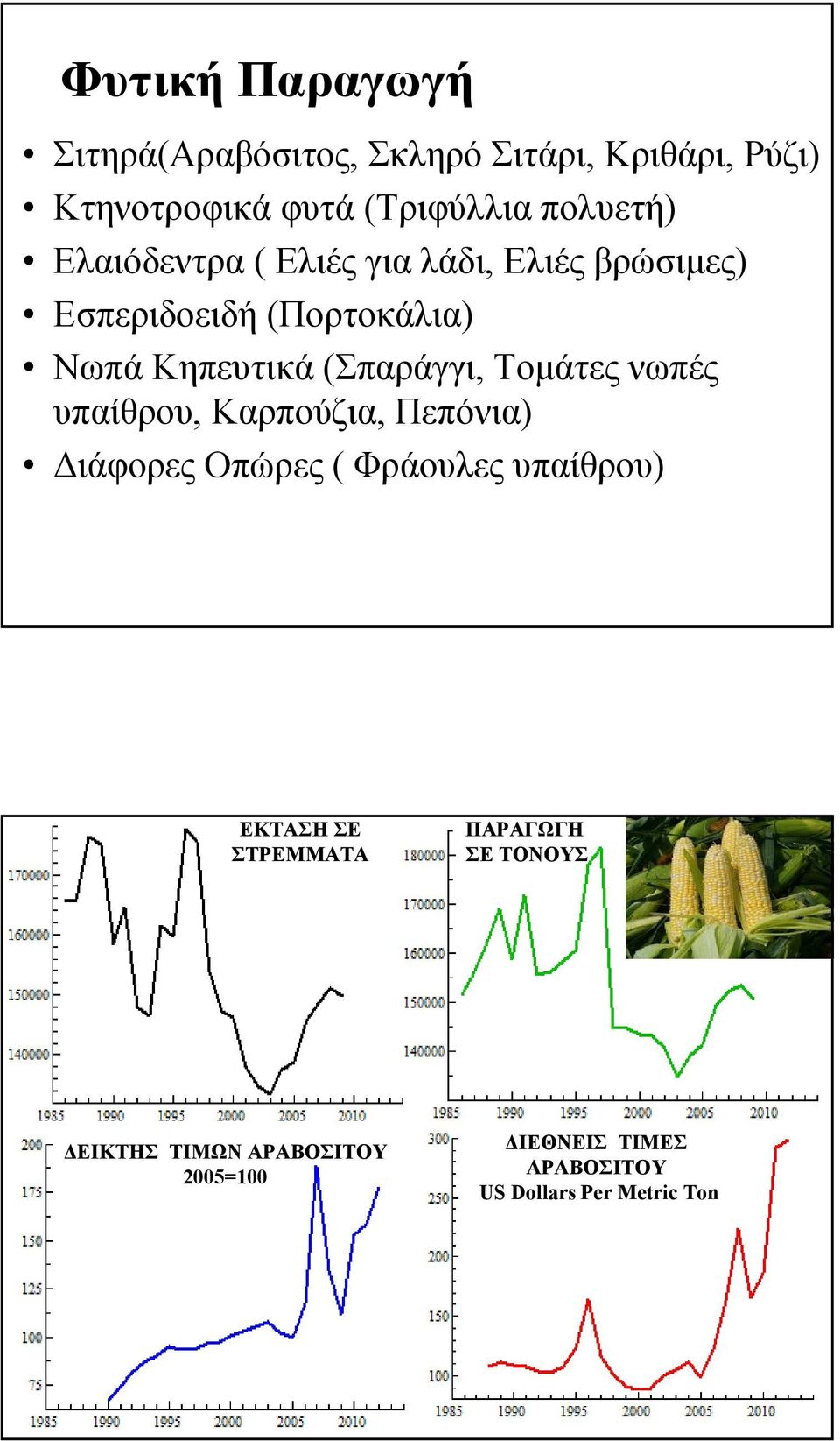 (Σπαράγγι, Τομάτες νωπές υπαίθρου, Καρπούζια, Πεπόνια) Διάφορες Οπώρες ( Φράουλες υπαίθρου) ΕΚΤΑΣΗ